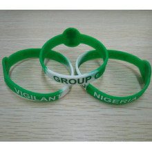 Custom-Made Color Printed Logo Silicone Wristband